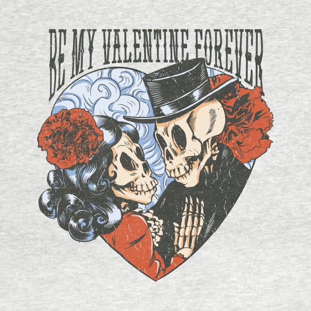 Valentine`s day skeletons by Dmitriy